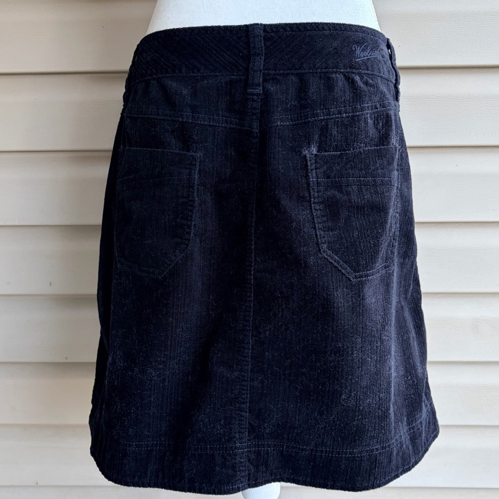 •Woolrich• Black Corduroy A-Line Mini Skirt - Size 8 - Picture 5 of 8
